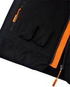 Black tactical vest with 2 pockets for Jägermeister Minis.